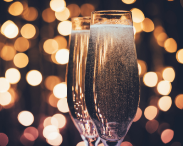 two glasses of champagne